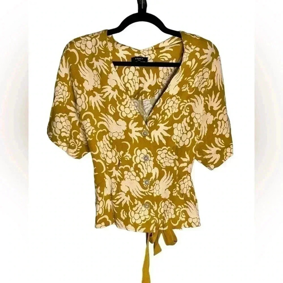 Frnch Carminda Top (Olive) Size Small - Picture 3 of 9